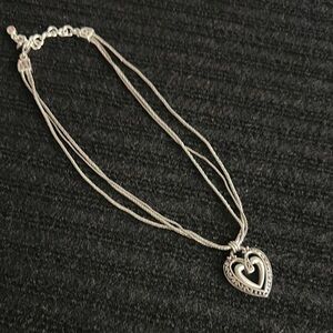 Retired Brighton Silver Heart Necklace